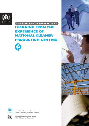 Learning from the Experience of National Cleaner Production Centres