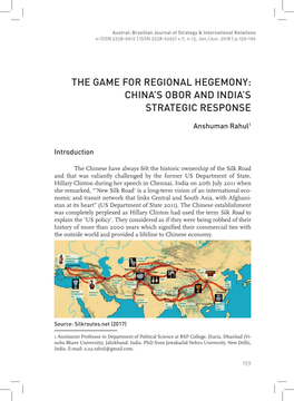 The Game for Regional Hegemony: China's Obor and India's Strategic Response
