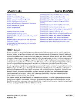 WSDOT Design Manual, Chapter 1515: Shared-Use Paths