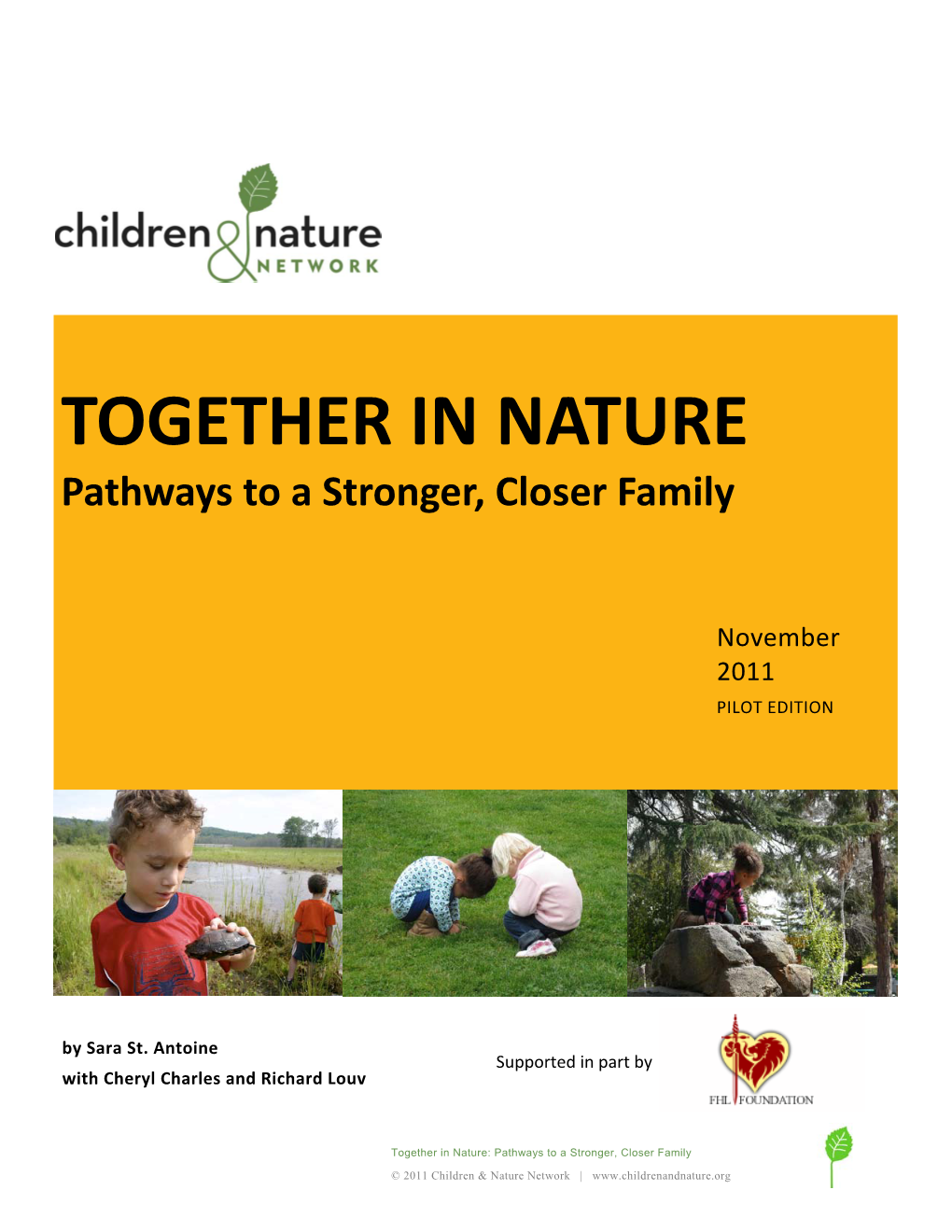 TOGETHER in NATURE Pathways to a Stronger, Closer Family