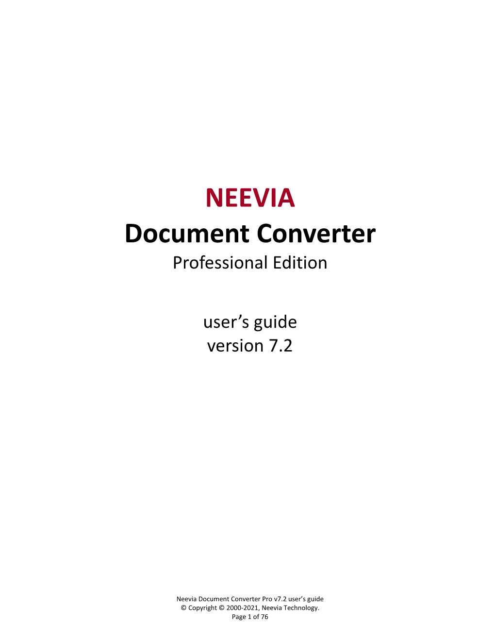 Neevia Document Converter Pro User Manual