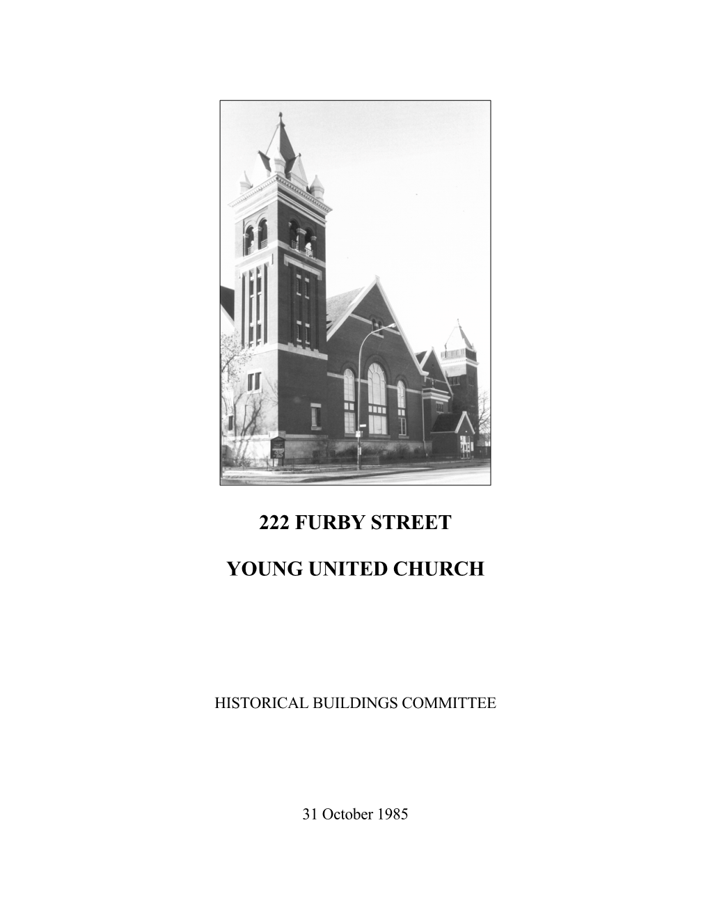 222 Furby Street, Young United Church