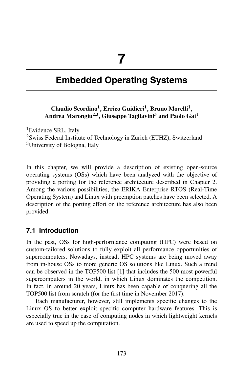 Embedded Operating Systems