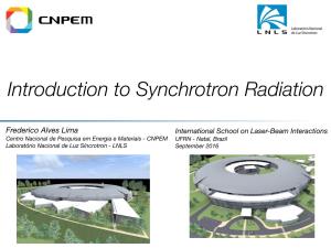 Introduction to Synchrotron Radiation