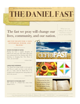 THE DANIEL FAST Unthinkchurch.Org
