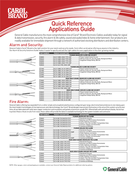 Quick Reference Applications Guide