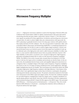 Microwave Frequency Multiplier