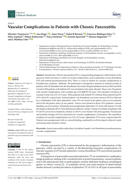 Vascular Complications in Patients with Chronic Pancreatitis