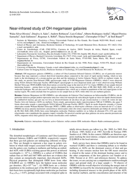 Near-Infrared Study of OH Megamaser Galaxies Walas Silva-Oliveira1, Dinalva A