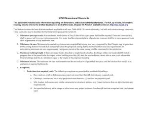 UDC Dimensional Standards (PDF)