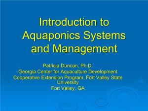 Aquaponics Systems and Management