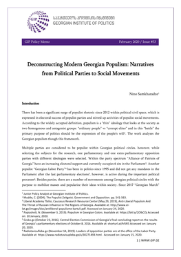 Narratives from Political Parties to Social Movements