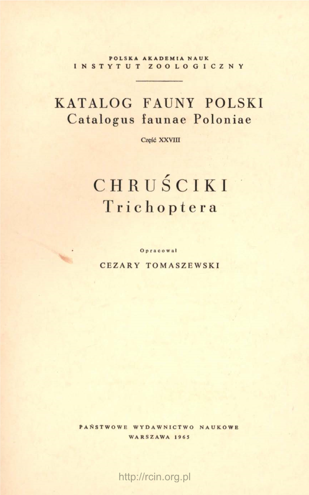 Chruściki = Trichoptera