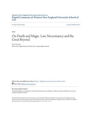 On Death and Magic: Law, Necromancy and the Great Beyond Eric J