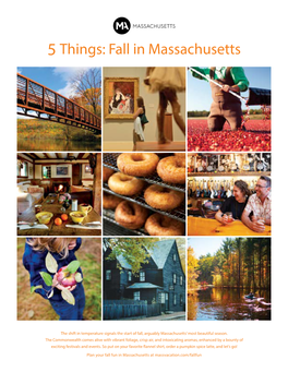 5 Things: Fall in Massachusetts