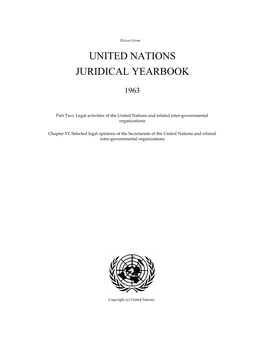 United Nations Juridical Yearbook, 1963
