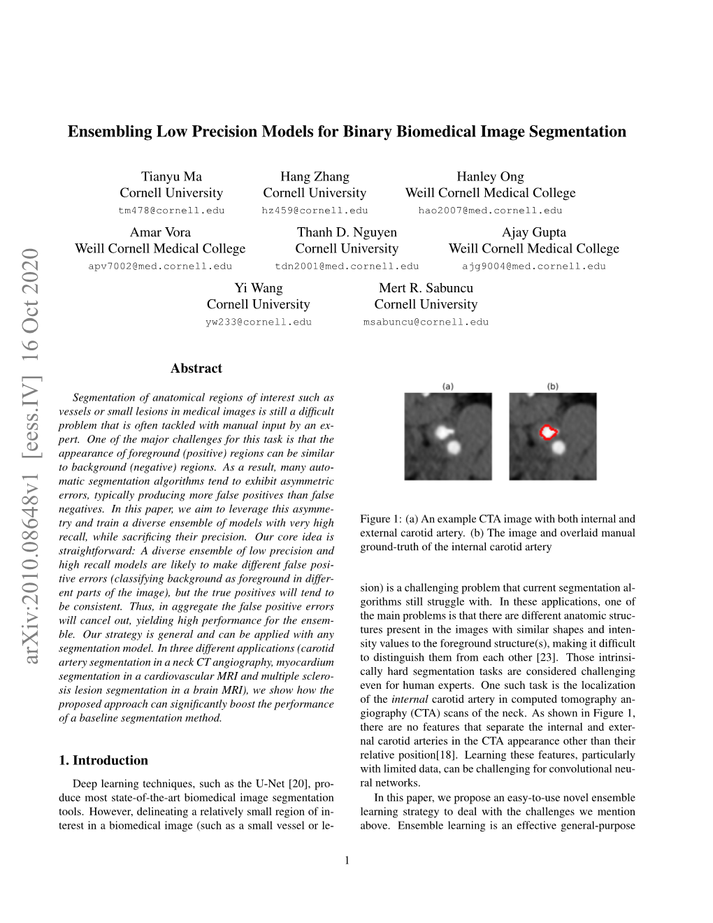 Arxiv:2010.08648V1 [Eess.IV] 16 Oct 2020