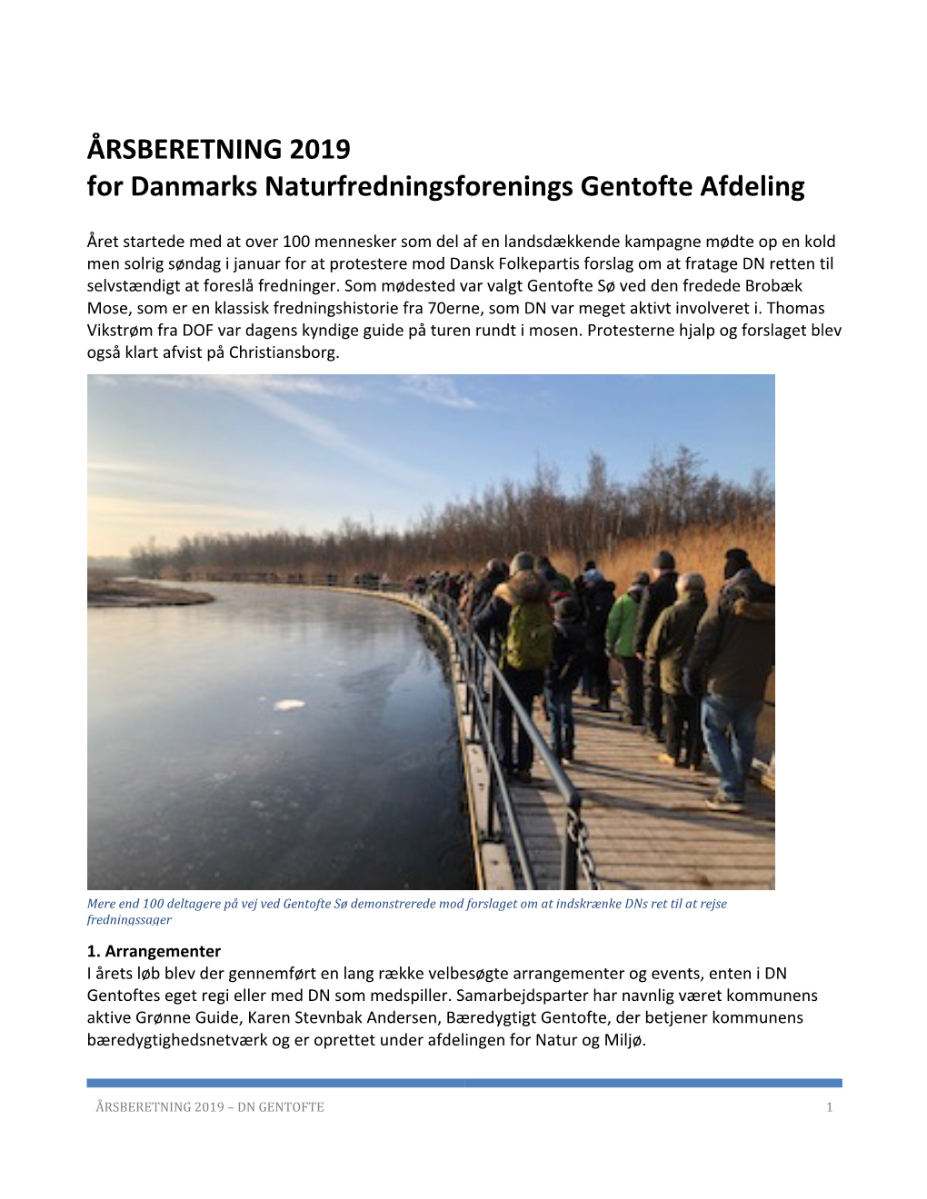 ÅRSBERETNING 2019 for Danmarks Naturfredningsforenings Gentofte Afdeling