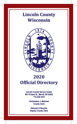 2020 Lincoln County Official Directory