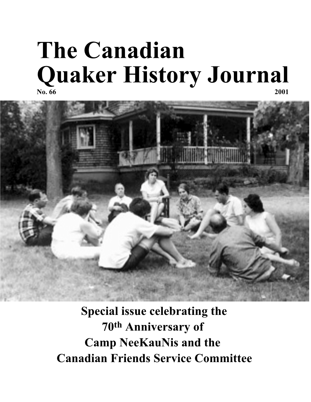 The Canadian Quaker History Journal No