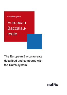Education System European Baccalaureate