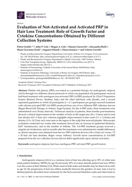 Role of Growth Factor and Cytokine Concentrations Obtained by Different Collection Systems