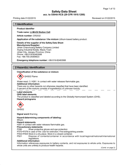 Safety Data Sheet Acc