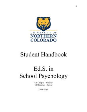 Student Handbook Ed.S. in School Psychology