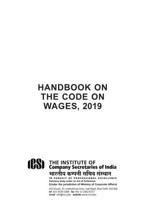 Handbook on Code on Wages