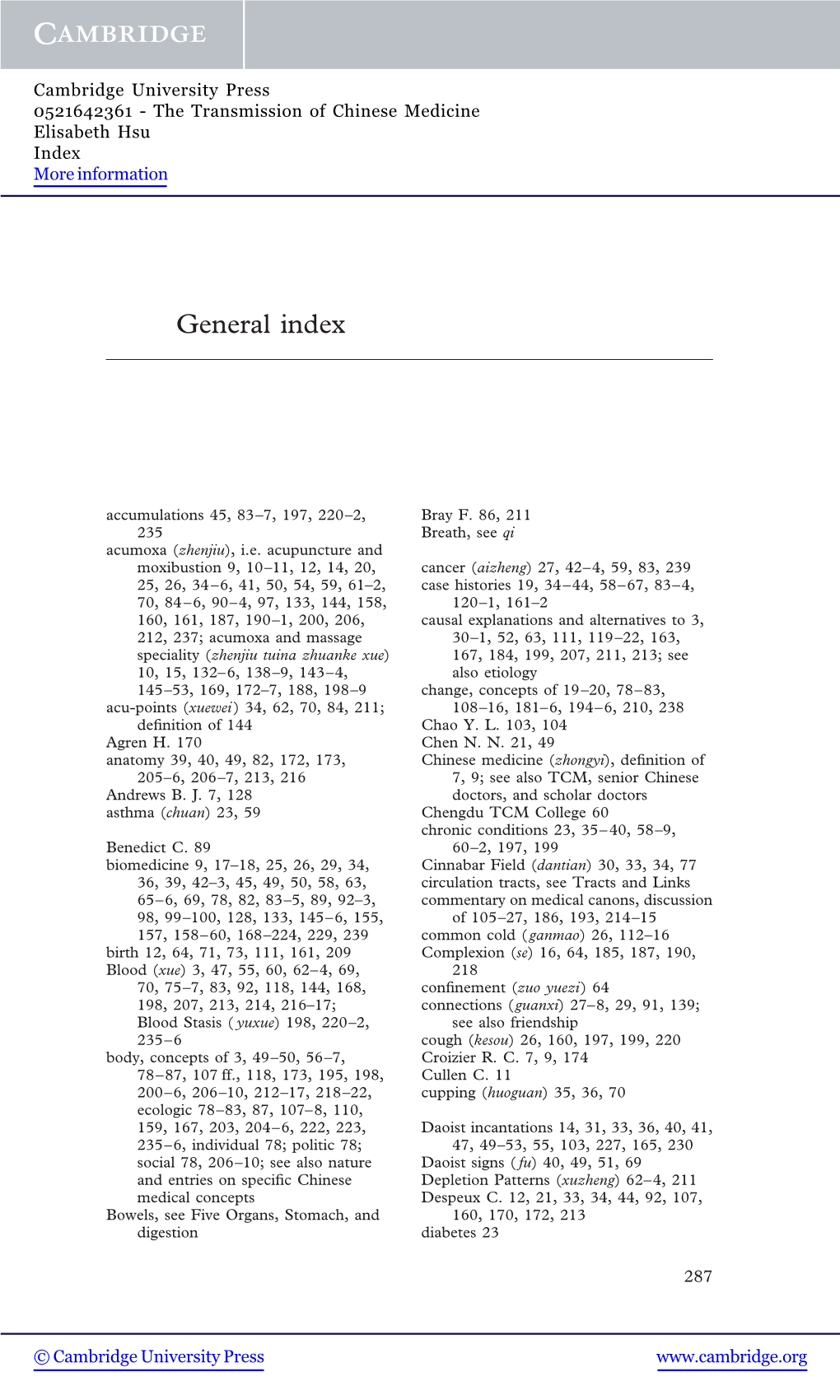 General Index 287