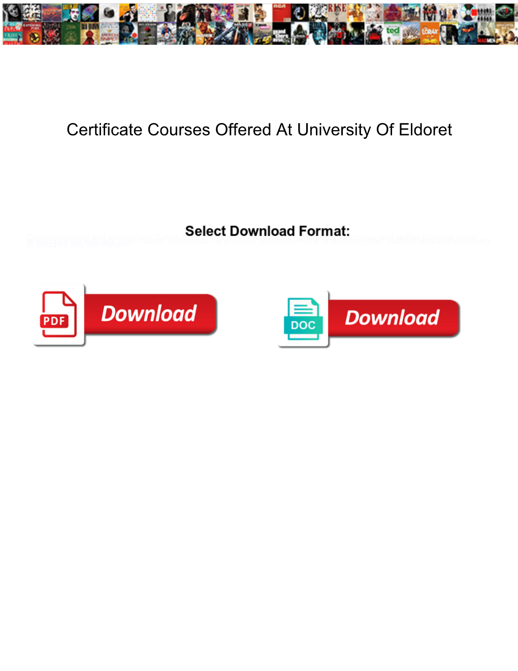 Certificate Courses Offered at University of Eldoret