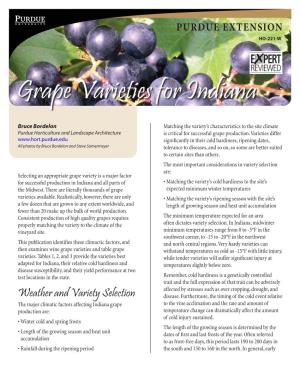 Grape Varieties for Indiana HO-221-W Purdue Extension 2