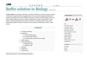 Buffer Solution Adapted from WIKI
