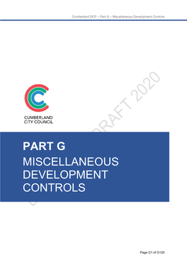 Cumberland DCP – Part G – Miscellaneous Development Controls