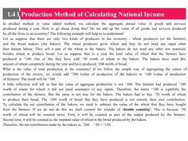 1.4 I Production Method of Calculating National Income