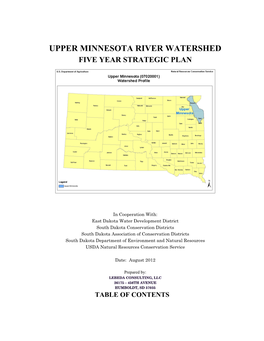 Upper Minnesota River Watershed Five Year Strategic Plan
