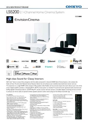 LS5200 2.1-Channel Home Cinema System