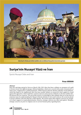 Suriye'nin Nusayri Yüzü Ve İran