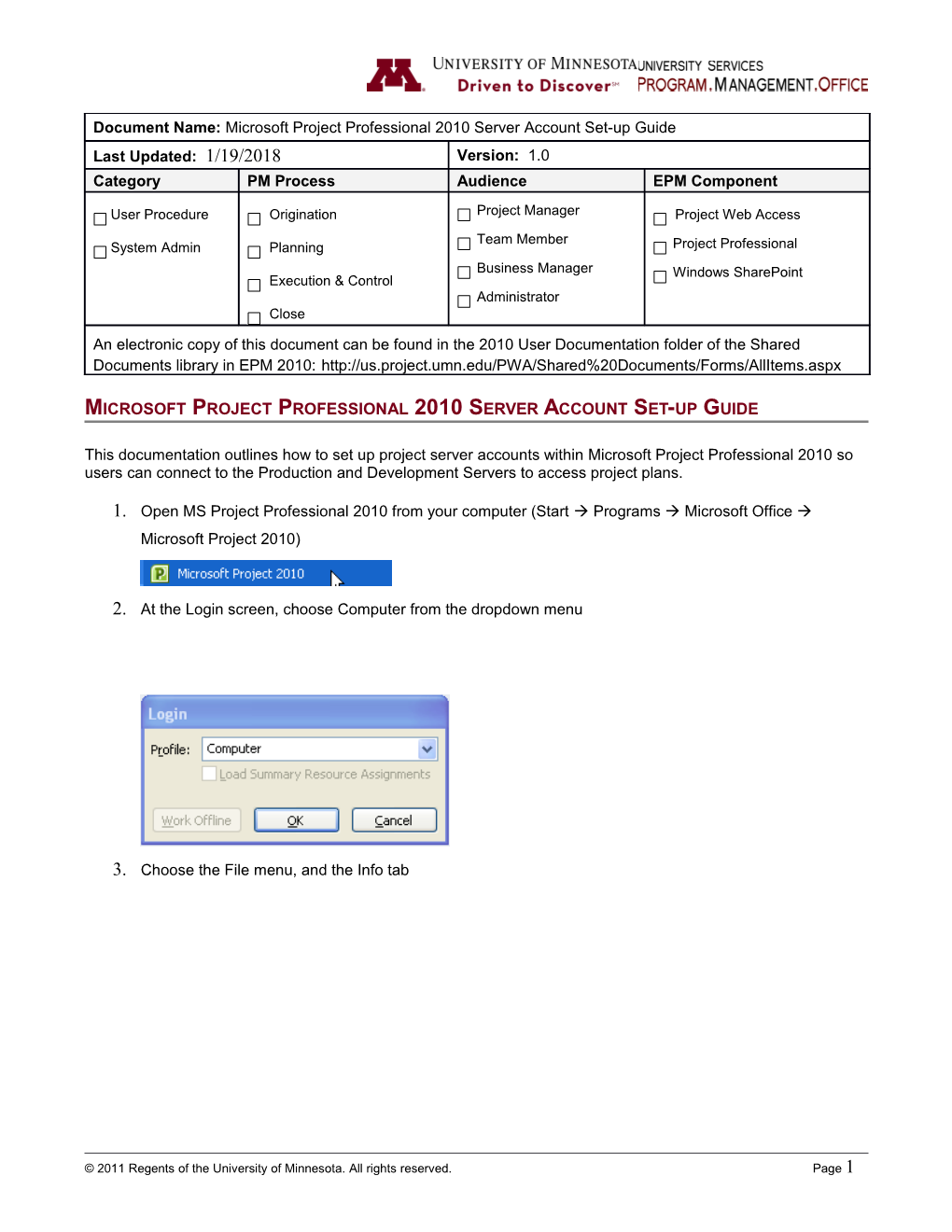 Enterprise Custom Outline Codes for Projects