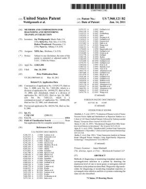 (12) United States Patent (10) Patent No.: US 7,960,121 B2 Wohlgemuth Et Al
