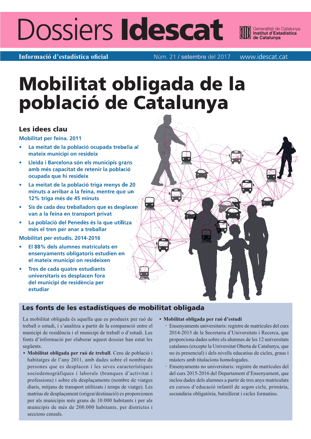 Mobilitat Obligada De La Població De Catalunya