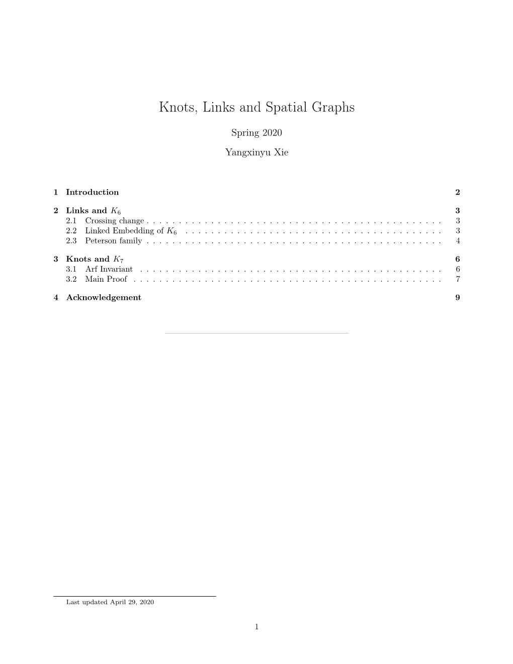 Knots, Links and Spatial Graphs