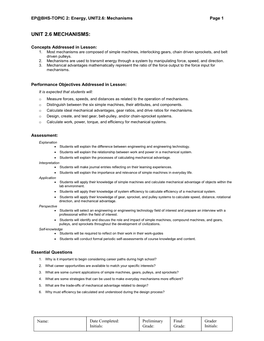 UNIT2.6-Mechanisms: Eng Notes