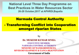 Narmada Control Authority Presentation