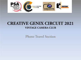 Creative Genix Circuit 2021 Vintage Camera Club