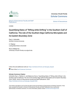 In the Southern Gulf of California: the Role of the Southern Baja California Microplate and Its Eastern Boundary Zone