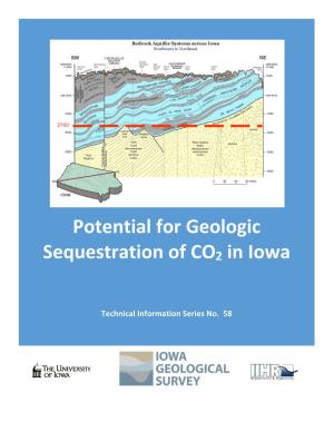 Potential for Geologic Sequestration of CO2 in Iowa