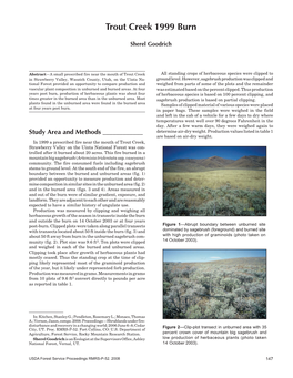 Disturbance and Recovery in a Changing World; 2006 June 6–8; Cedar Figure 2—Clip-Plot Transect in Unburned Area with 35 City, UT