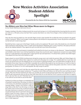 Student-Athlete Spotlight New Mexico Activities Association