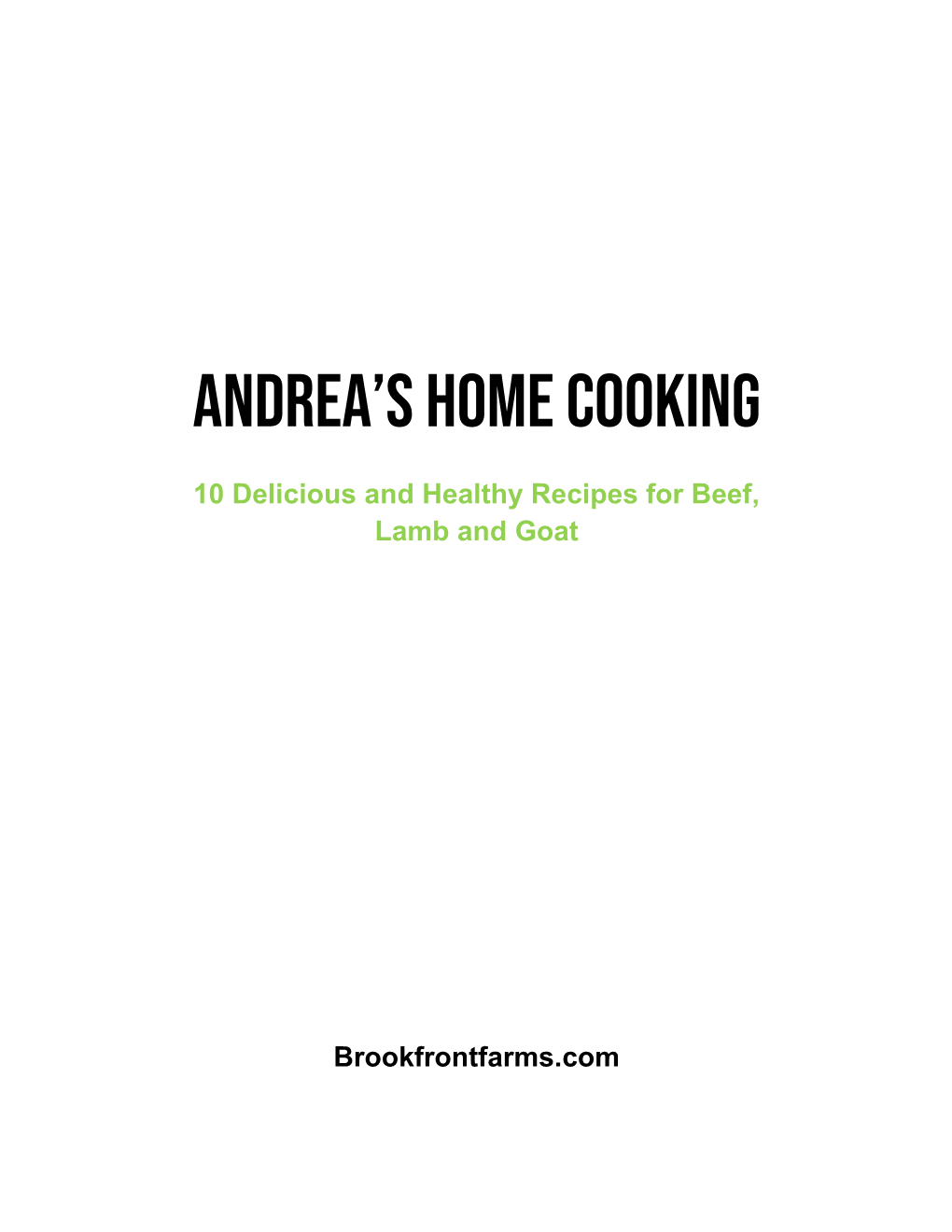 Andrea's Home Cooking